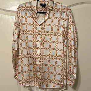 Zara Men’s Gold Chain Button Down Shirt